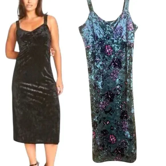 green emerald velvet dress Jessica Simpson womens Spencer Flirty Side Slit Smock Dress, Amazon Floral main image 0